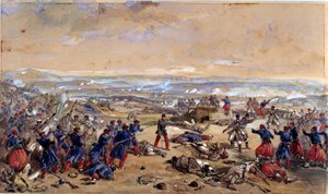Slaget ved Tcherneya, 16. august 1855 af William Crimea Simpson