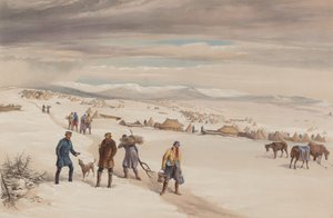 The Camp of the Second Division, looking East. January 1855dani af William Crimea Simpson