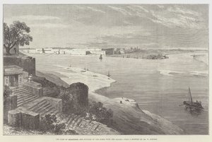 Fortet i Allahabad og krydset mellem Jumna og Ganges af William Crimea Simpson