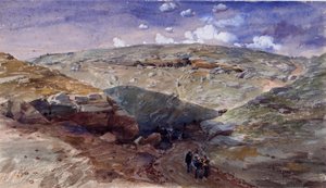 The Valley of the Shadow of Death, Caves in the Woronzoff Road, 1854 af William Crimea Simpson