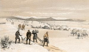 2. divisions lejr, set mod øst, januar 1855 af William Crimea Simpson