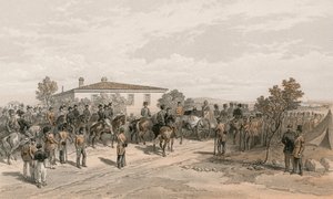 Lord Raglans begravelseskortege forlader hovedkvarteret af William Crimea Simpson