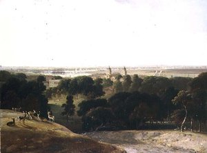 Udsigt over London fra Greenwich Park af William Daniell