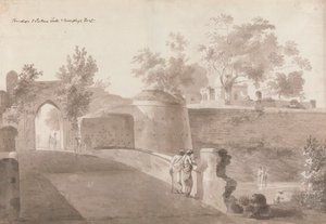 Bro og Patna Gate og Monghyr Fort af William Daniell