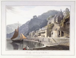 Clovelly, på kysten af North Devon af William Daniell