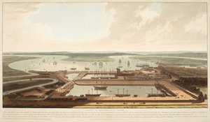 East India Docks af William Daniell