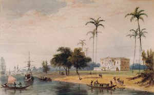 I Garden House Reach, Calcutta, c1786-1791, 1935 af William Daniell
