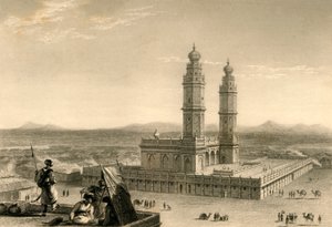 Moské i Coimbatore, 1835. af William Daniell