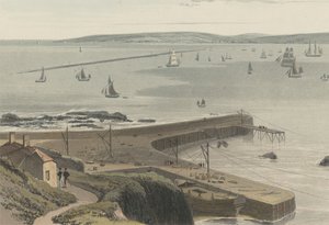 Kaj ved Straddon Point nær Plymouth af William Daniell