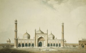Jama Masjid, Delhi, af William Daniell