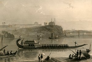 The Moar-punkee, Lucnon, 1835. af William Daniell