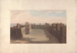 The Quadrangle, Windsor Castle - Udsigt fra Rundetårn, Windsor Castle af William Daniell