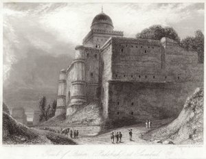 Babers grav ved Sumbul Babur af William Daniell