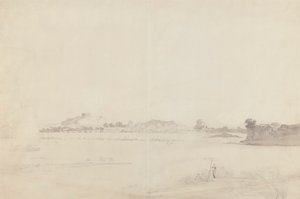 Udsigt over Monghyr, Bihar af William Daniell