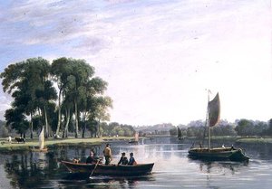 Udsigt over Themsen ved Richmond af William Daniell