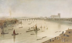 Westminster Bridge fra Somerset House, 1805 af William Daniell
