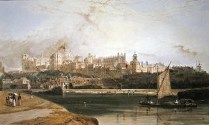 Windsor Castle (akvarel på papir) af William Daniell