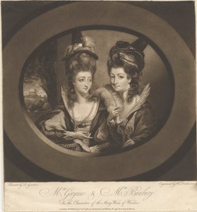 Mrs. Gwynne og Mrs. Bunbury i Characters of the Merry Wives of Windsor af William Dickinson