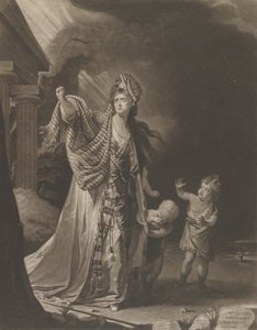 Mrs. Yates i Medeas karakter, 1771. af William Dickinson
