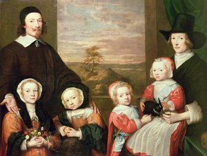 Uidentificeret familieportræt, traditionelt antaget at være det af Sir Thomas Browne, midten af 1640
