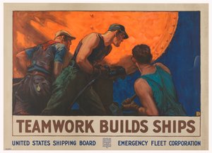 Teamwork bygger skibe af William Dodge Stevens