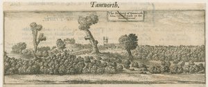 Tamworth - Panorama: kobberpladegravering og [1600-tallet]