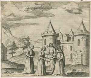 Tamworth Castle - Vinduesglas: gravering og [?17. århundrede] (tryk)
