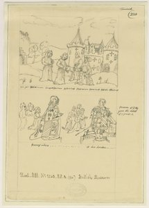 Tamworth Church - Vinduesglas: tegning i blæk, og [?17. århundrede] (tegning)