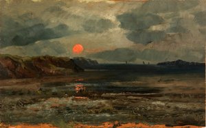 Solopgang over fiskevand - Maine af William E. Norton