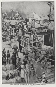 Byzans havn i det ellevte århundrede (litho) af William Edward (after) Wigfull