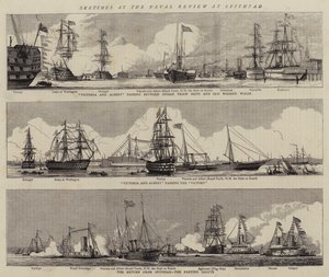 Skitser ved Naval Review ved Spithead (gravering) af William Edward Atkins