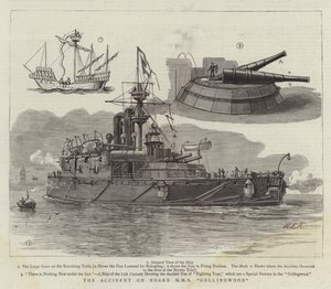 Ulykken om bord på HMS Collingwood af William Edward Atkins