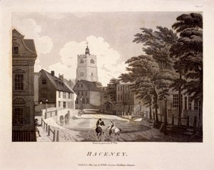 Generelt billede af Hackney, London, 1791