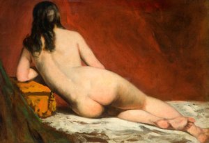 Nøgenstudie af en liggende kvinde, 1849.