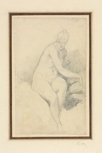 Siddende nøgen af William Etty