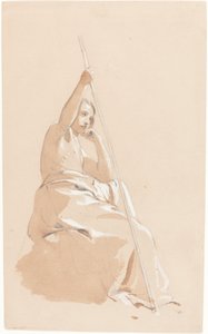 Siddende Ungdom med Stab af William Etty
