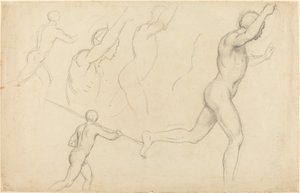 Undersøgelser af løbende mænd af William Etty