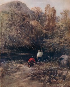 Landskab, med fiskere, 1843, 1924