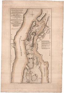 Et topografisk kort over den nordlige del af New York Island af Sauthier af William Faden