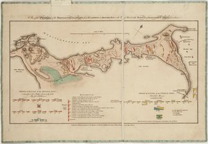 En plan over de britiske styrkers operationer i Egypten fra landgangen i Aboukir-bugten den 8. marts til slaget ved Alexandria den 21. marts inklusive. af William Faden