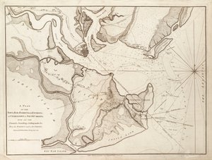 Plan over Charlestown, South Carolina af William Faden