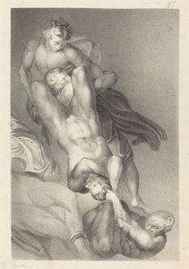 En del af den sidste dom fra Michael Angelo af William Fairland after John Flaxman