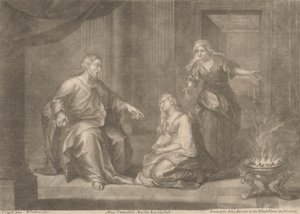 Mary roste, Martha irettesatte af William Faithorne