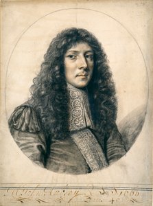 Portræt af John Aubrey, 1666 af William Faithorne