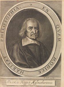 Portræt af Thomas Hobbes 1588-1679, 1642. af William Faithorne the Elder