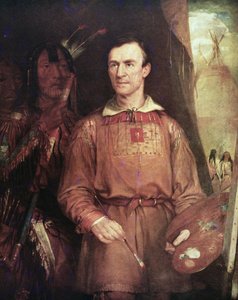 George Catlin (1798-1872) 1849 (olie på lærred) af William Fisk