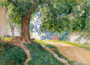 The Constitutional Elm (akvarel og gouache på råhvidt papir)