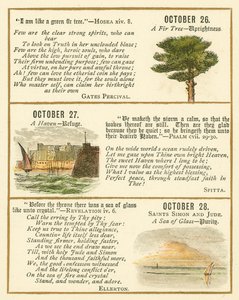 Side fra The Bible Emblem Anniversary Book (farvelitografi) af William Foster