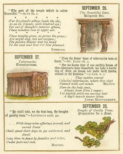 Side fra The Bible Emblem Anniversary Book (farvelitografi) af William Foster