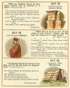 Side fra The Bible Emblem Anniversary Book (farvelitografi) af William Foster